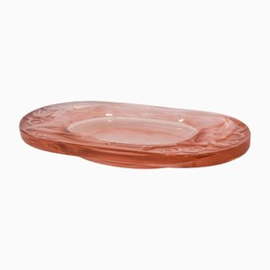 vintage Pink Glass Dish from Baccarat