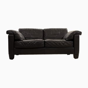Two-Seater DS17 Sofa in Black Leather from De Sede