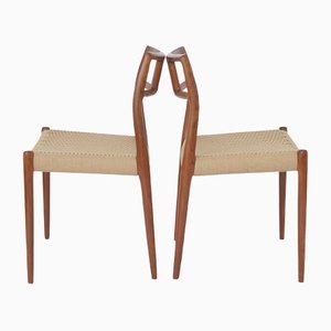 Dänische Vintage Stühle von Niels Møller für JL Møllers, 1960er, 2er Set