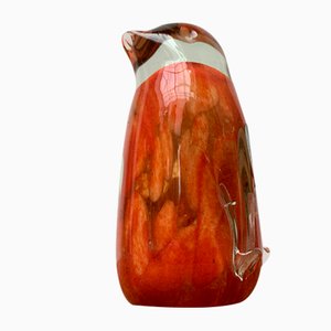 Scultura vintage a forma di pinguino in vetro di Mtarfa Glassblowers