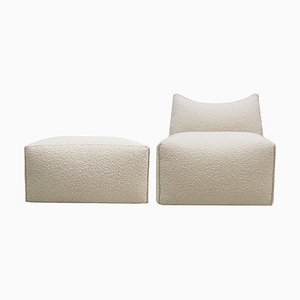 Le Bambole Lounge Chair with Footrest by Mario Bellini for B&B Italia, Set of 2