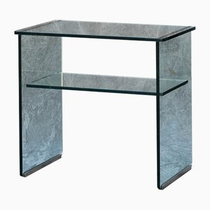 Italian Two Tier Table in Glass from Fontana Arte