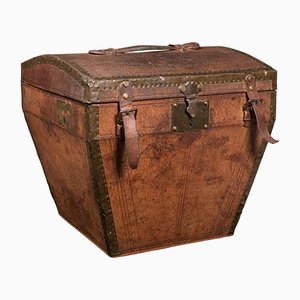 Viktorianisches französisches Reisegepäck aus Leder & Messing, 1850er