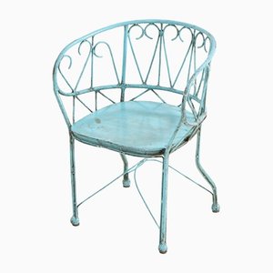 Art Nouveau Wrought Iron Childrens Armchair, France, 1900s