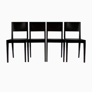 Schwarze minimalistische Stühle von Studio Parade, 4er Set