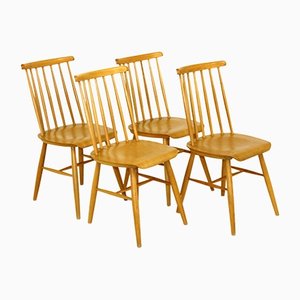 Schwedische Vintage Blinstol Stühle aus Buche, 1960er, 4er Set