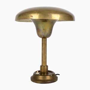 Bauhaus Table Lamp in Brass, 1930s