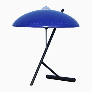 Lámpara de escritorio holandesa en azul, años 60