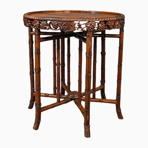 Victorian Carved Campaign Table, 1880s