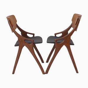 Chairs in Teak by Arne Hovmand Olsen for Mogens Kold, 1950s, Set of 2