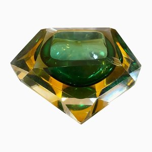 Modernist Faceted Murano Glass Ashtray by Seguso, 1970s