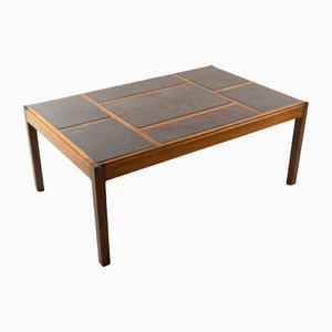 Mesa de centro danesa vintage de pizarra de Svend Langkilde, años 70