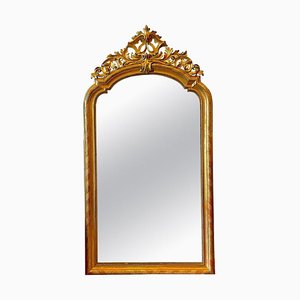 Antiker französischer Spiegel mit goldenem Rahmen, 1800
