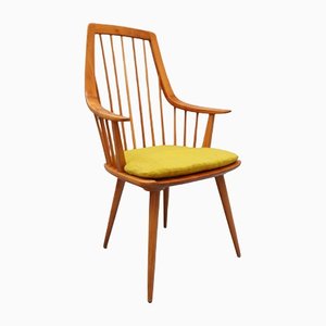 Moderner skandinavischer Stuhl mit Holzspeichen, 1960er