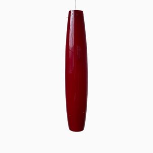 Italian Red Pendants in Murano Glass by Alessandro Pianon for Vistosi, 1960s