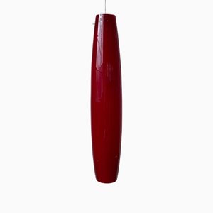 Rote Italienische Hängelampen aus Muranoglas von Alessandro Pianon für Vistosi, 1960er