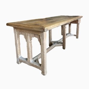 Mesa de comedor grande de madera de roble