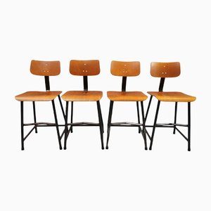 Work Chairs from University of Frankfurt, 1960s, Set of 4