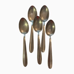 Silver 179 Dessert Spoon by Otto Prutscher for Storm, Set of 5