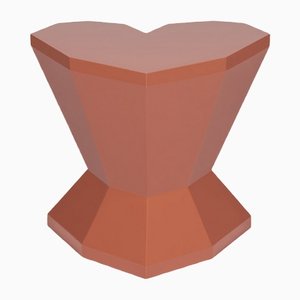 Small Brown Queen Heart Side Table by Royal Stranger