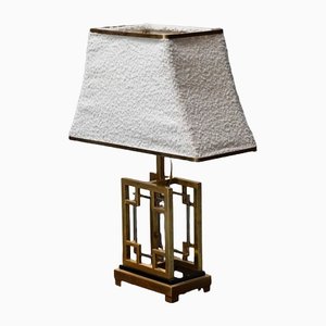 Goldene Vintage Metall Lampe, 1970er