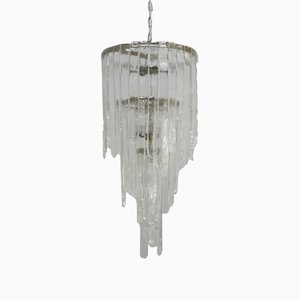 Lámpara de araña de Murano grande de Carlo Nason para Mazzega, Italia, años 70