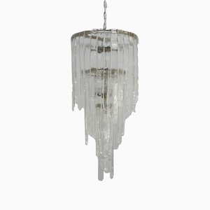 Large Murano Chandelier by Carlo Nason for Mazzega, Italy, 1970s