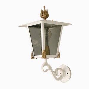 Neo-Baroque White Gold Outer Wall Lantern from Bega, 1960s