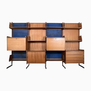 Mid-Century Modern Modular Wood Bookcase, 1950s