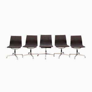 Aluminum EA 108 Chairs by Charles & Ray Eames for Herman Miller, 1970s, Set of 5