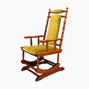 Vintage English Wooden Rocking Chair, 1950s