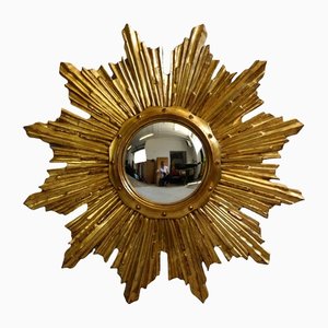French Golden Sunburst Mirror, 1950s
