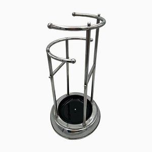 Art Deco Umbrella Stand in Chromed and Lacquered Metal, France, 1930