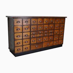 20th Century German Pine and Oak Apothecary Cabinet
