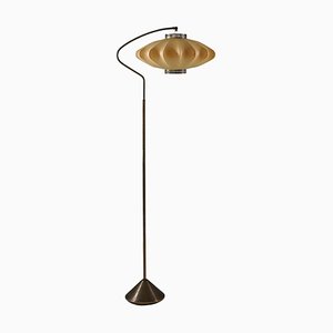 Scandinavian Brass Floor Lamp
