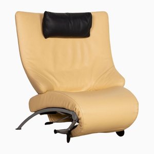Cream Leather Solo 699 Armchair from WK Wohnen