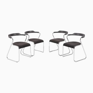 Italian Sculptural Chairs, 1970s, Set of 4