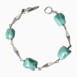 Silver and Turquoise Bracelet by Arvo Saarela