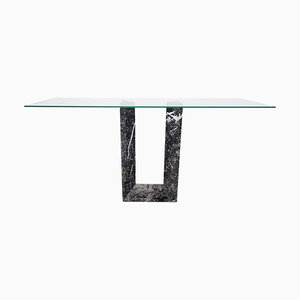 Vintage Italian Black Diapason Marble Console Table from Cattelan, 1980s