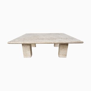 Italian Travertine Coffee Table by Angelo Mangiarotti for Up&up
