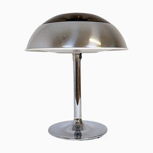 Large Space Age Chrome Table Lamp from Fagerhults, Sweden, 1970s