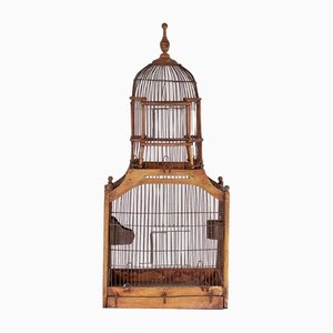 Antique Wooden Bird Cage