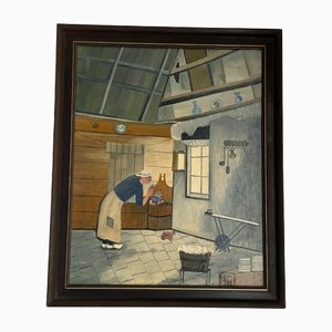 Joop Smits, Figuratives Gemälde, 20. Jh., Öl auf Leinwand, Gerahmt
