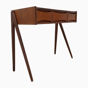 Mid-Century Danish Teak Console Table with Drawers from Arne Vodder
