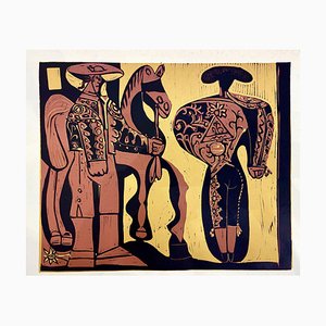 After Pablo Picasso, Picador and Bull, 1959, Linocut
