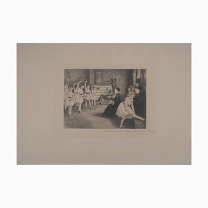 Paul Renouard, Young Ballerinas, 1893, Grabado original