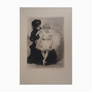 Paul Renouard, Danseuse avec sa mère, 1893, Gravure originale