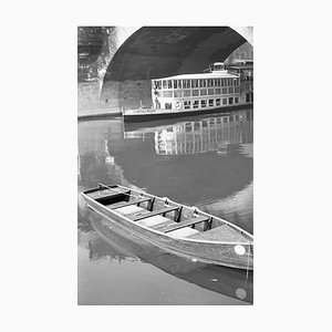 Maurel Bonnel, Boat and River Boat Under the Pont-Neuf, 1950, Silver Gelatin Print