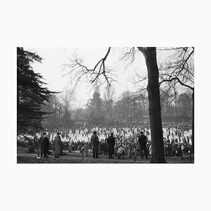 Maurice Bonnel, Skating on the Frozen Lake in the Bois De Boulogne, 1950s, Photography