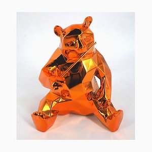 Orange Edition Panda Spirit Skulptur von Richard Orlinski